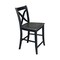 International Concepts Cosmo Counter Height Stool, 24" Seat Height, Coal S75-142 - alternate 5